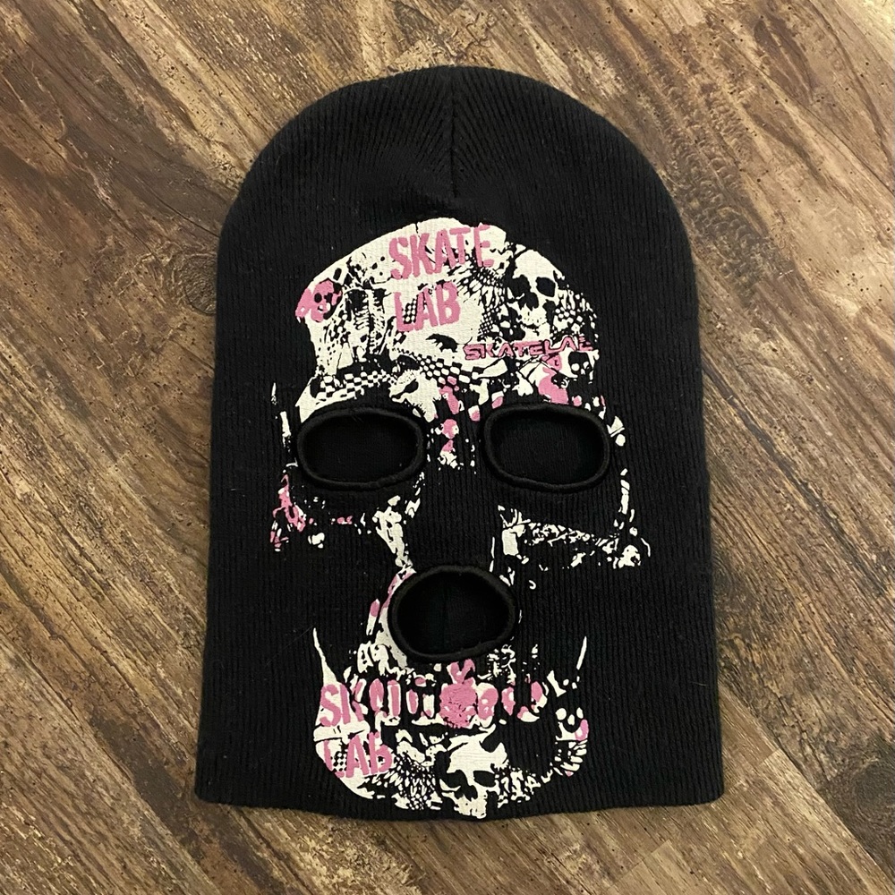 Y2K 2000s Skate Lab Skeleton Cyber Grunge Ski Mask